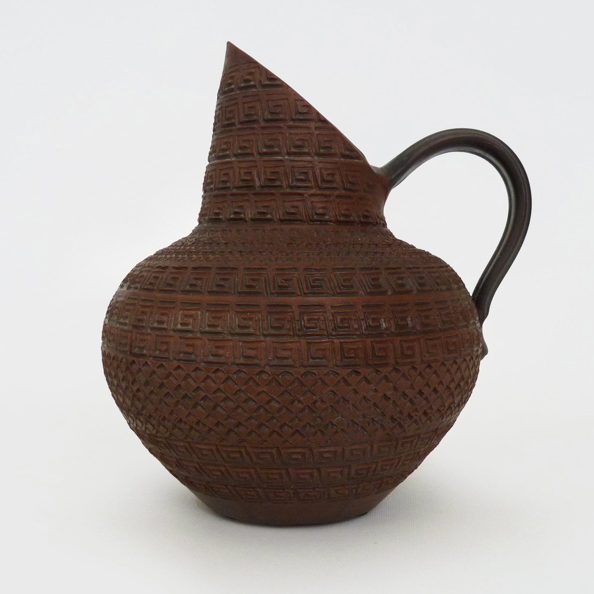 GEOMETRIC TERRACOTTA PITCHER