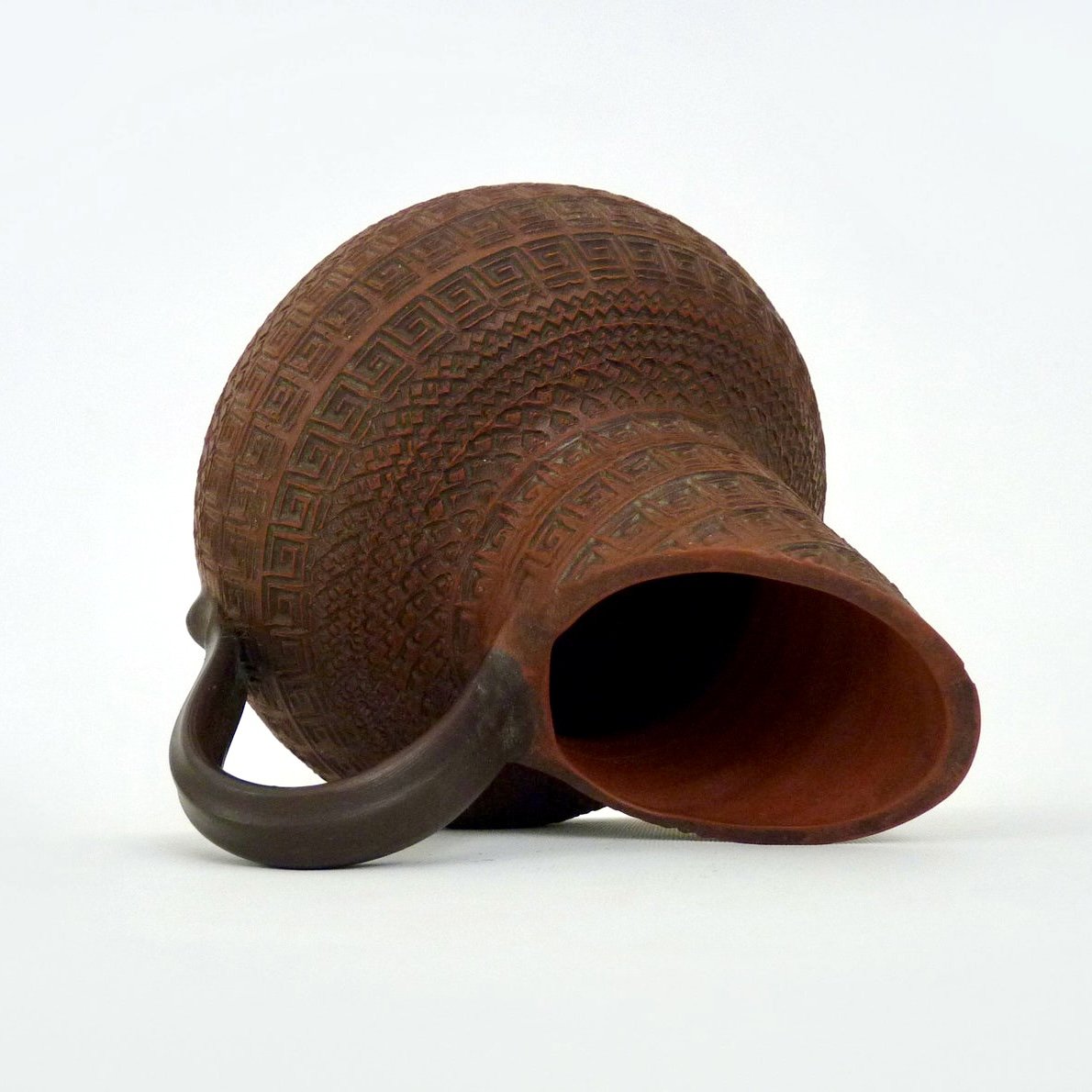 GEOMETRIC TERRACOTTA PITCHER