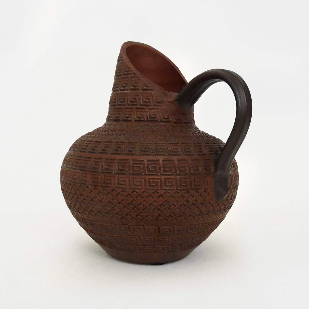 GEOMETRIC TERRACOTTA PITCHER