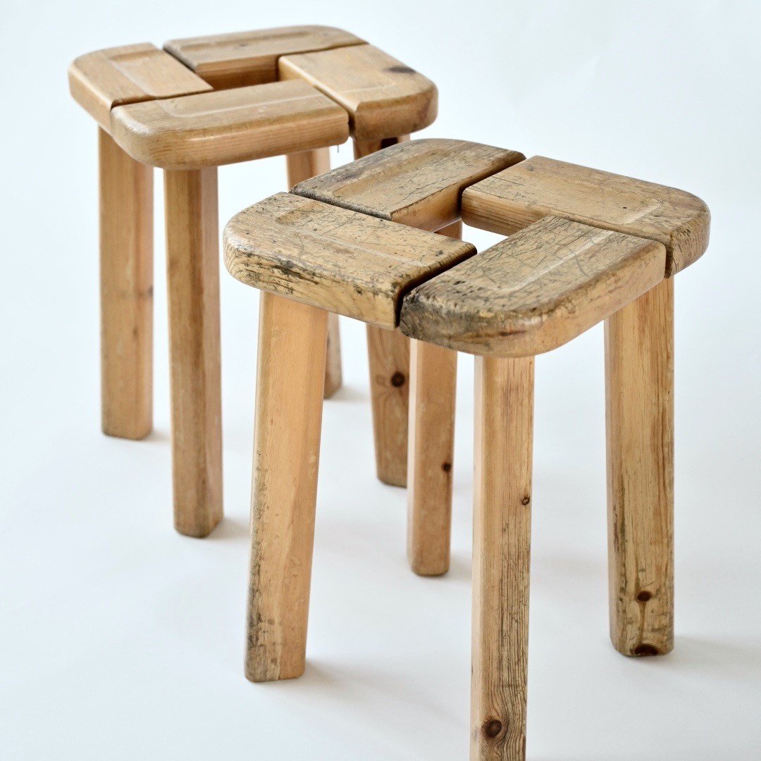 PAIR OF FINNISH STOOLS