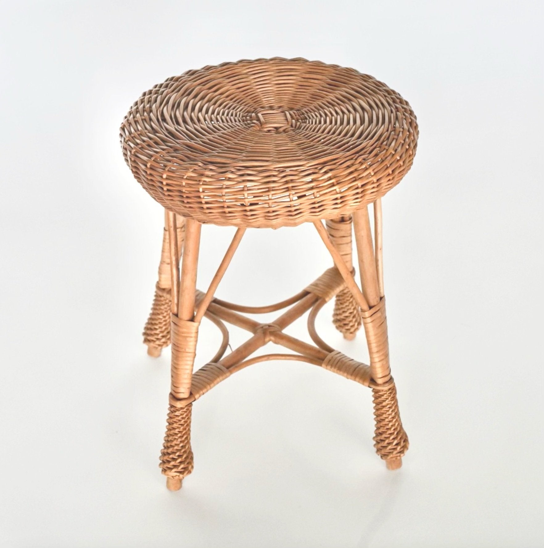 RATTAN SIDE TABLE / STOOL