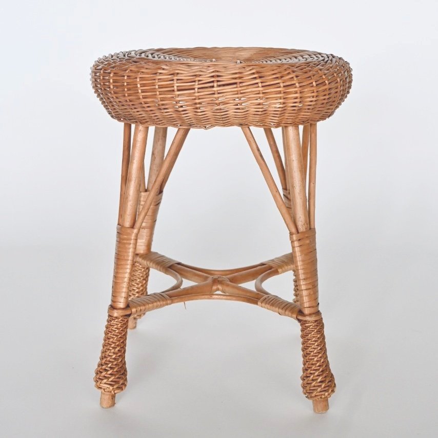 RATTAN SIDE TABLE / STOOL