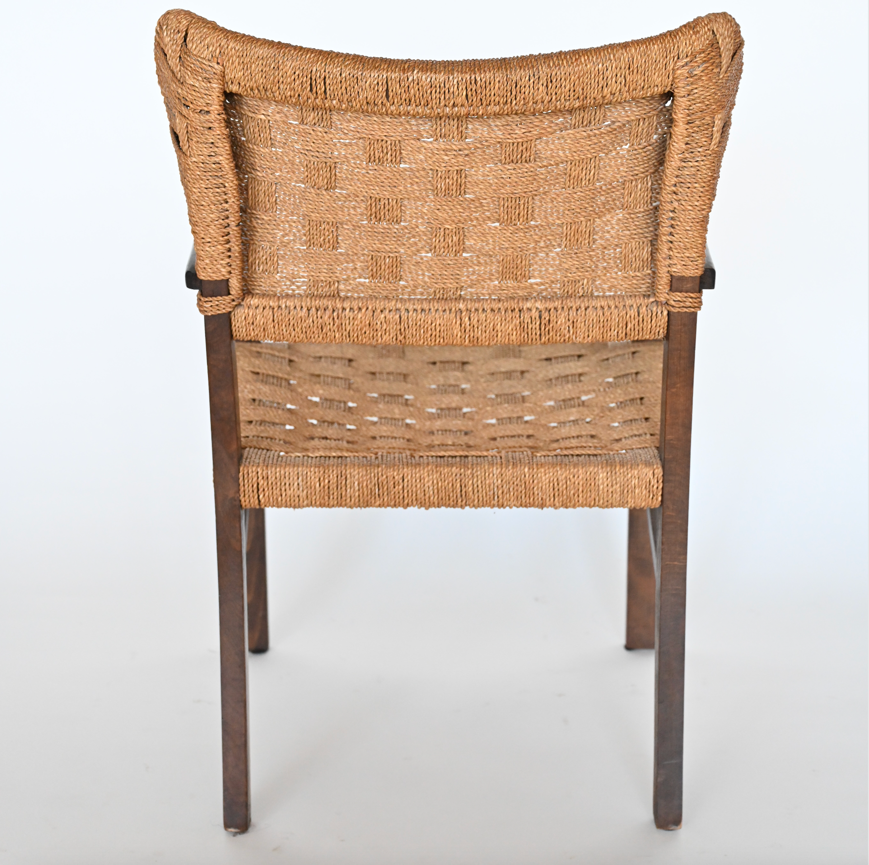WOVEN ROPE AND BENTWOOD ARMCHAIR