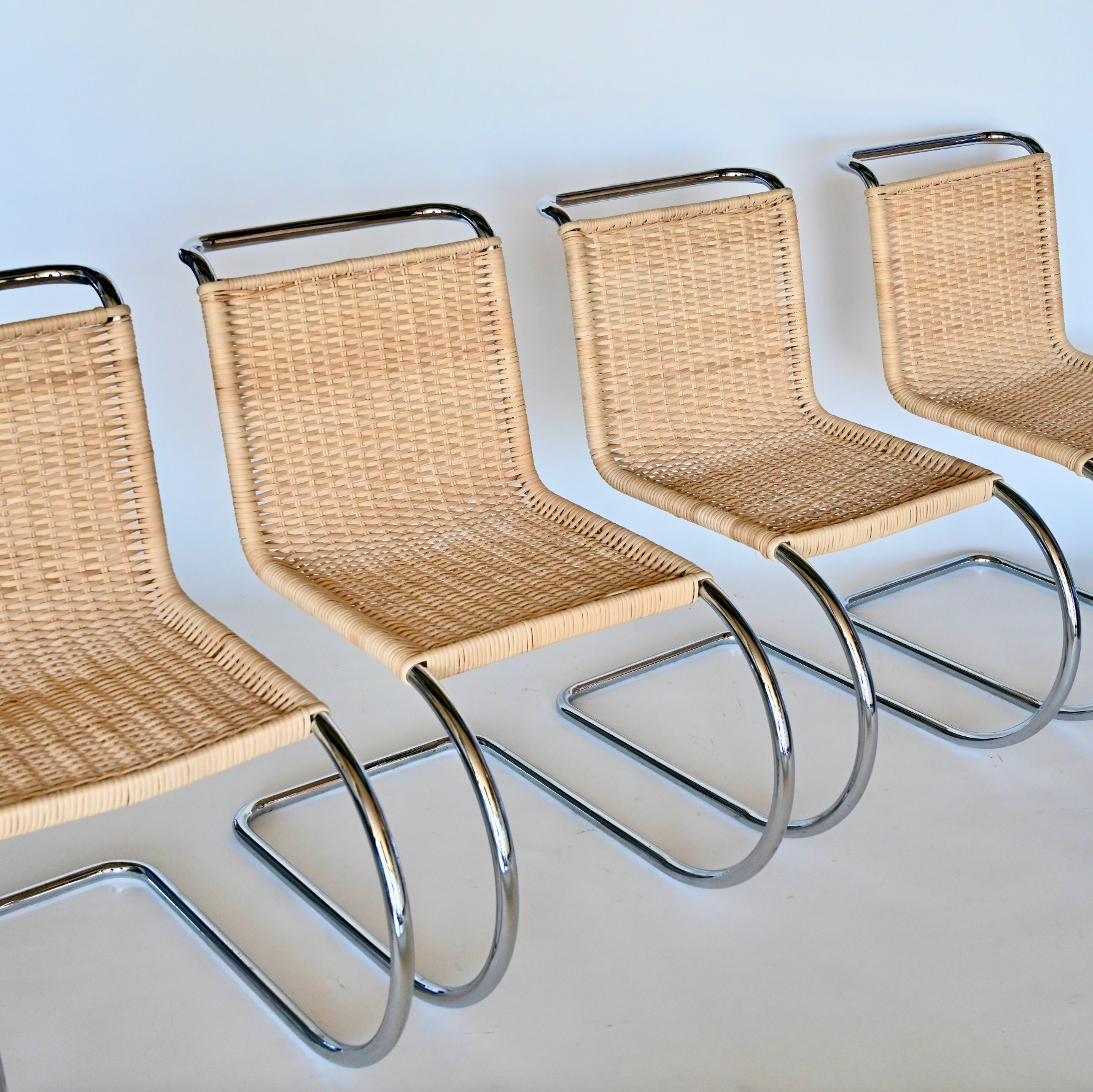 SET OF FOUR S 533 / MR10 CANTILEVER CHAIRS BY LUDWIG MIES VAN DER ROHE