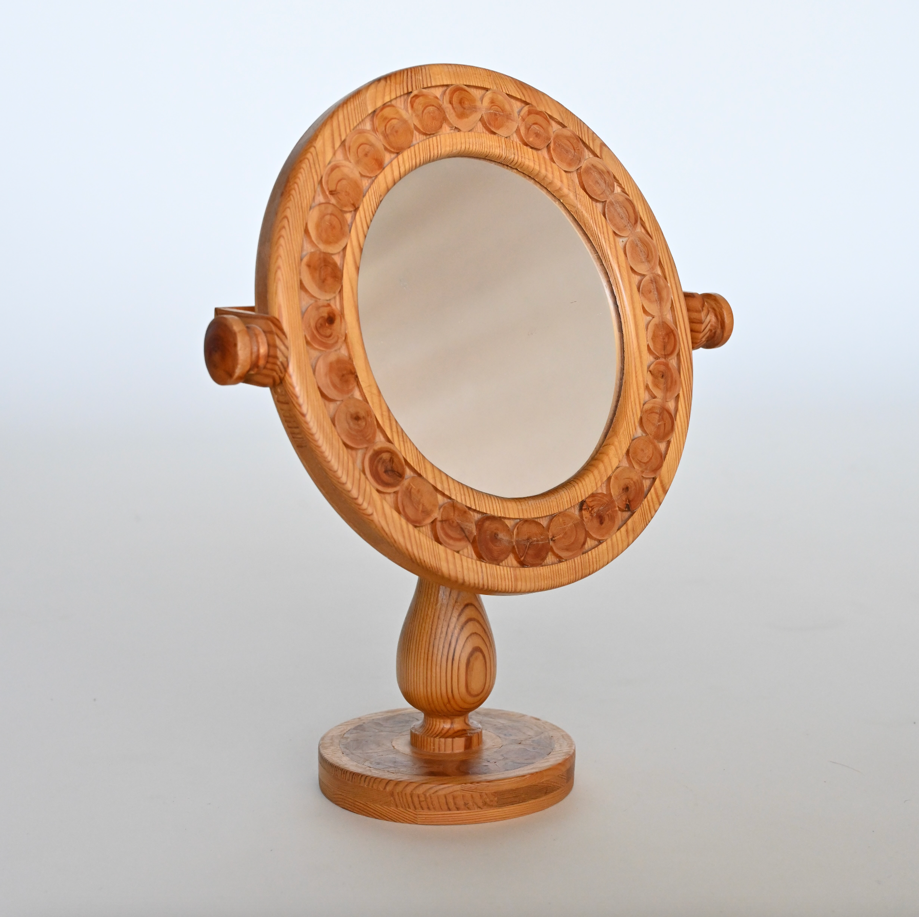 Pine on sale vanity mirror