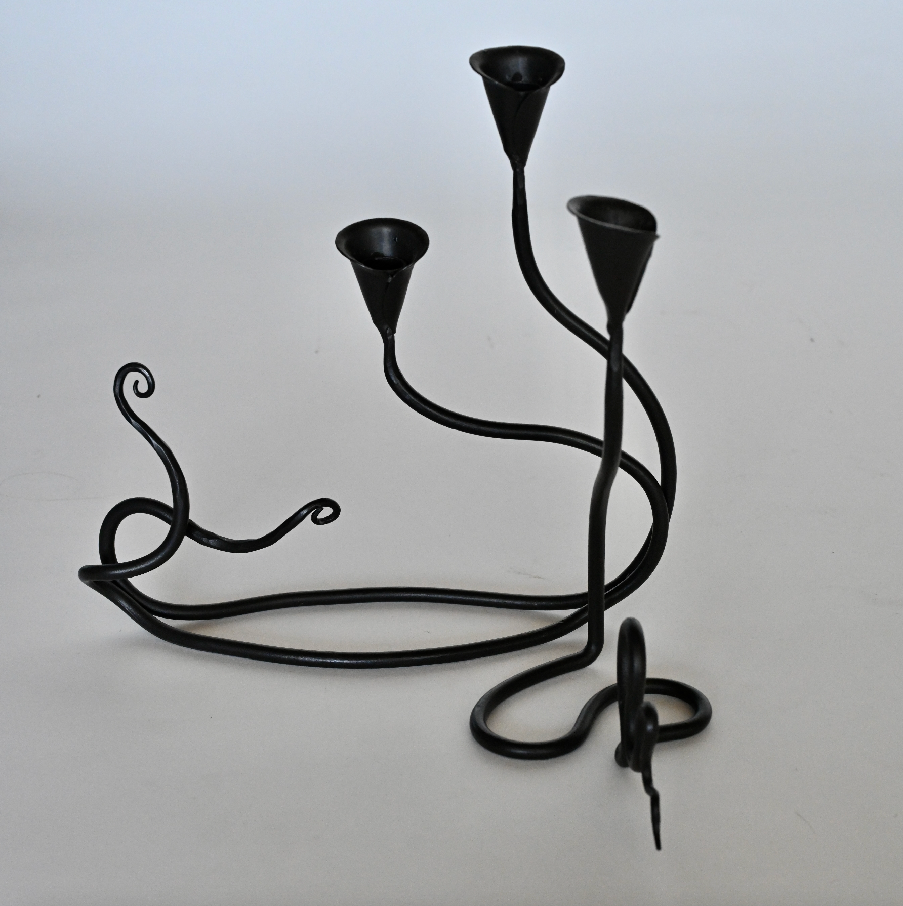 HAND FORGED IRON CANDLEHOLDERS
