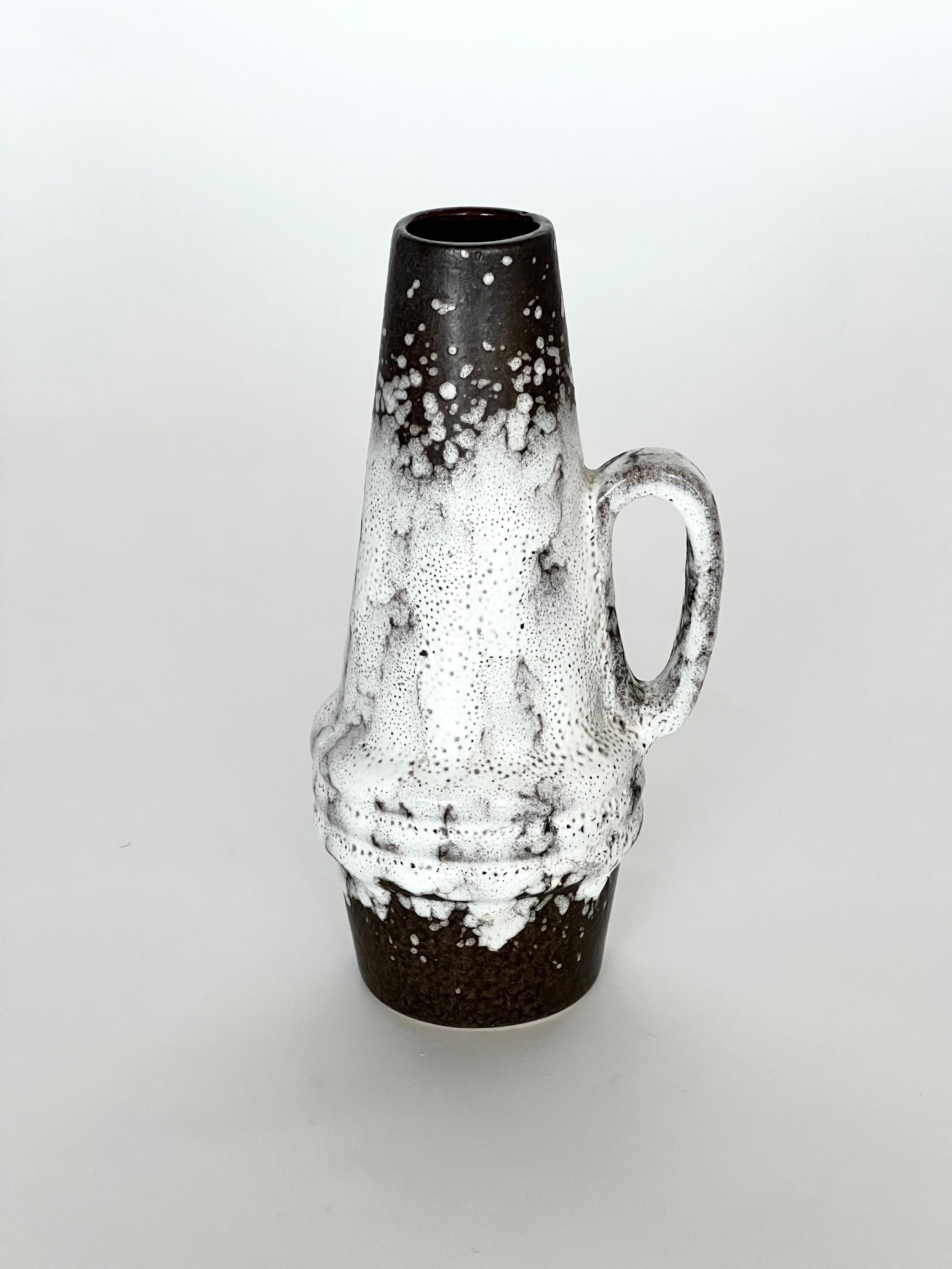 VINTAGE WEST GERMAN HANDLED VASE