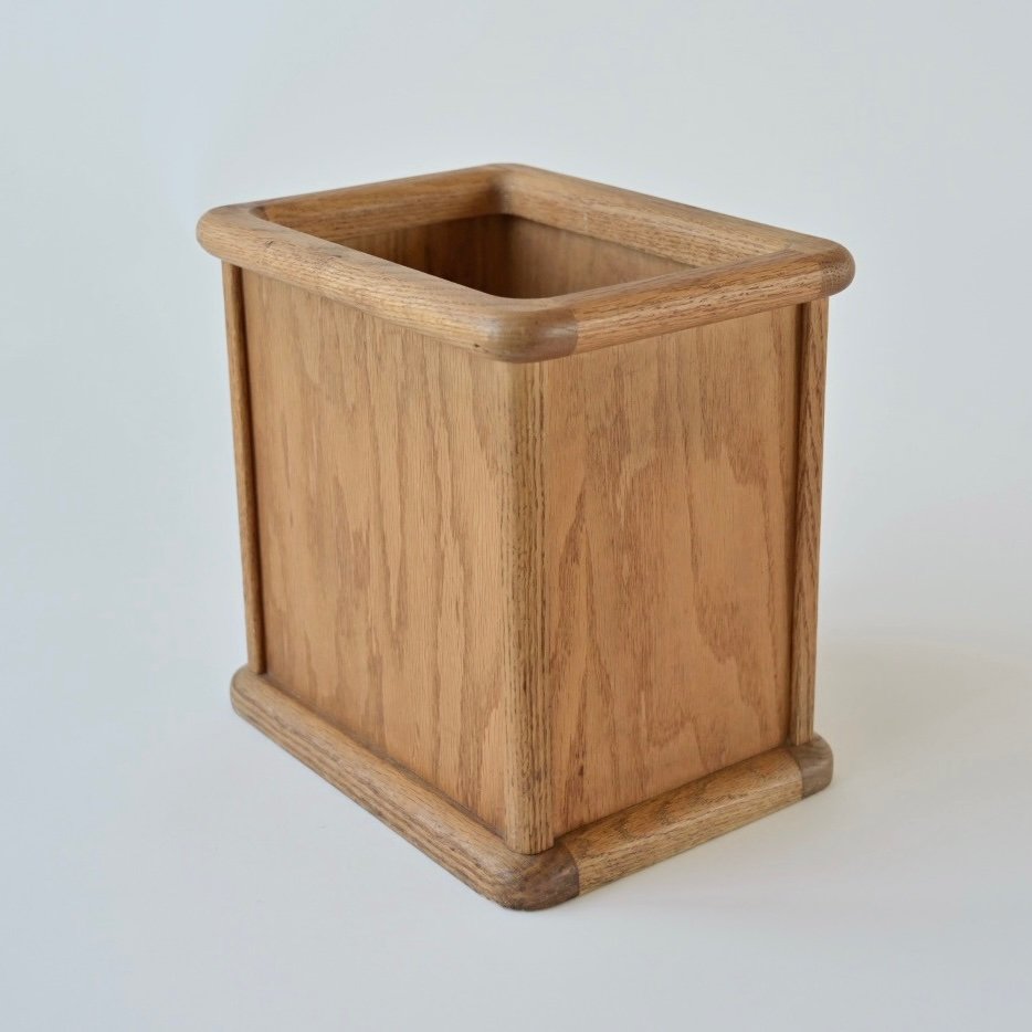 WOODEN PAPER BIN