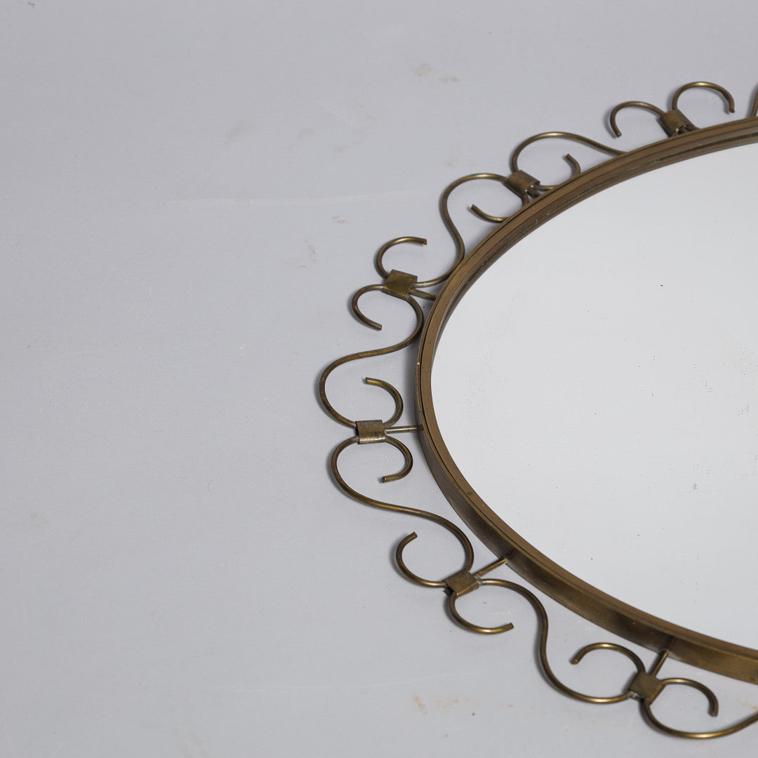 ART DECO BRASS MIRROR