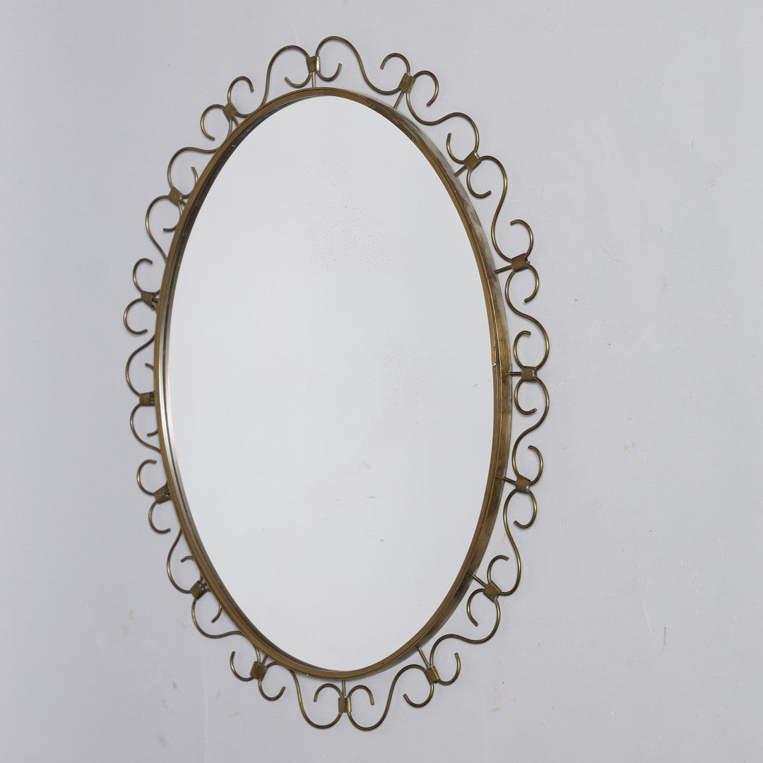 ART DECO BRASS MIRROR