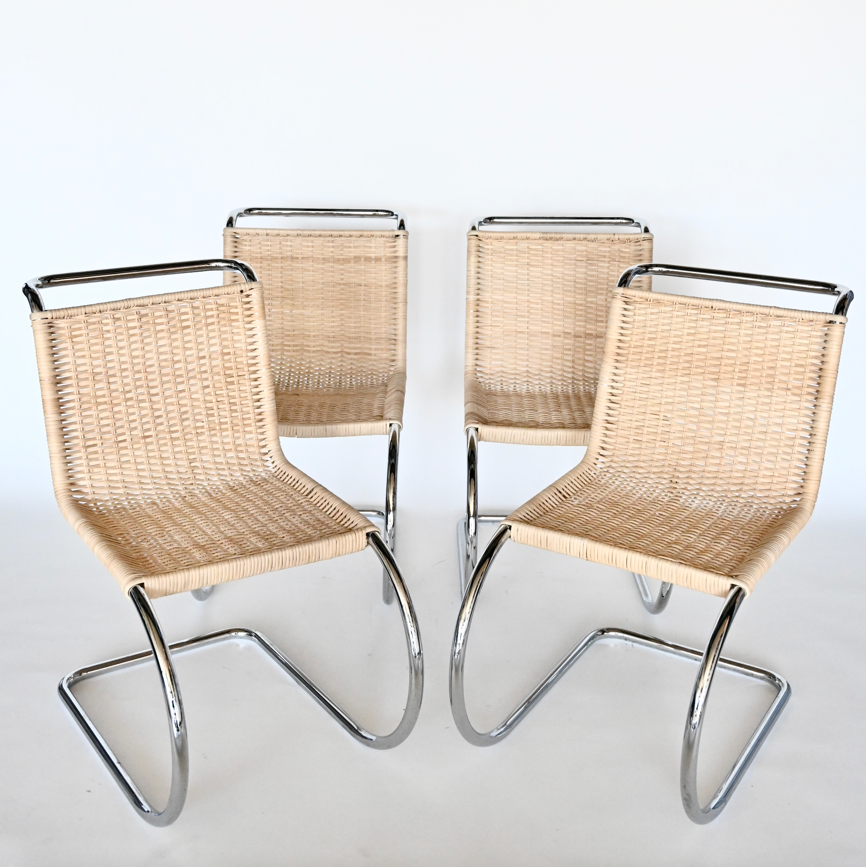 SET OF FOUR S 533 / MR10 CANTILEVER CHAIRS BY LUDWIG MIES VAN DER ROHE