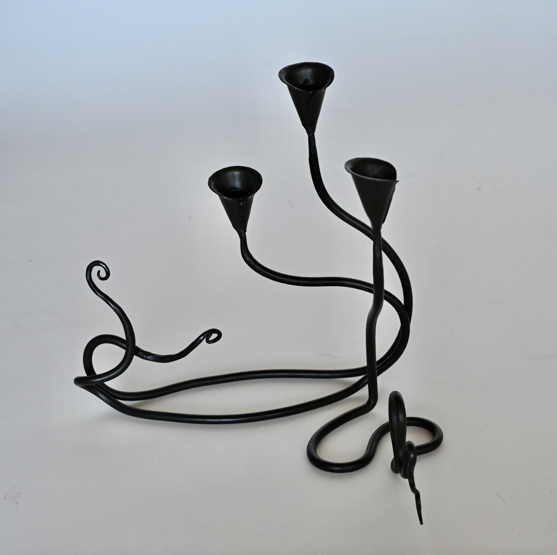 HAND FORGED IRON CANDLEHOLDERS