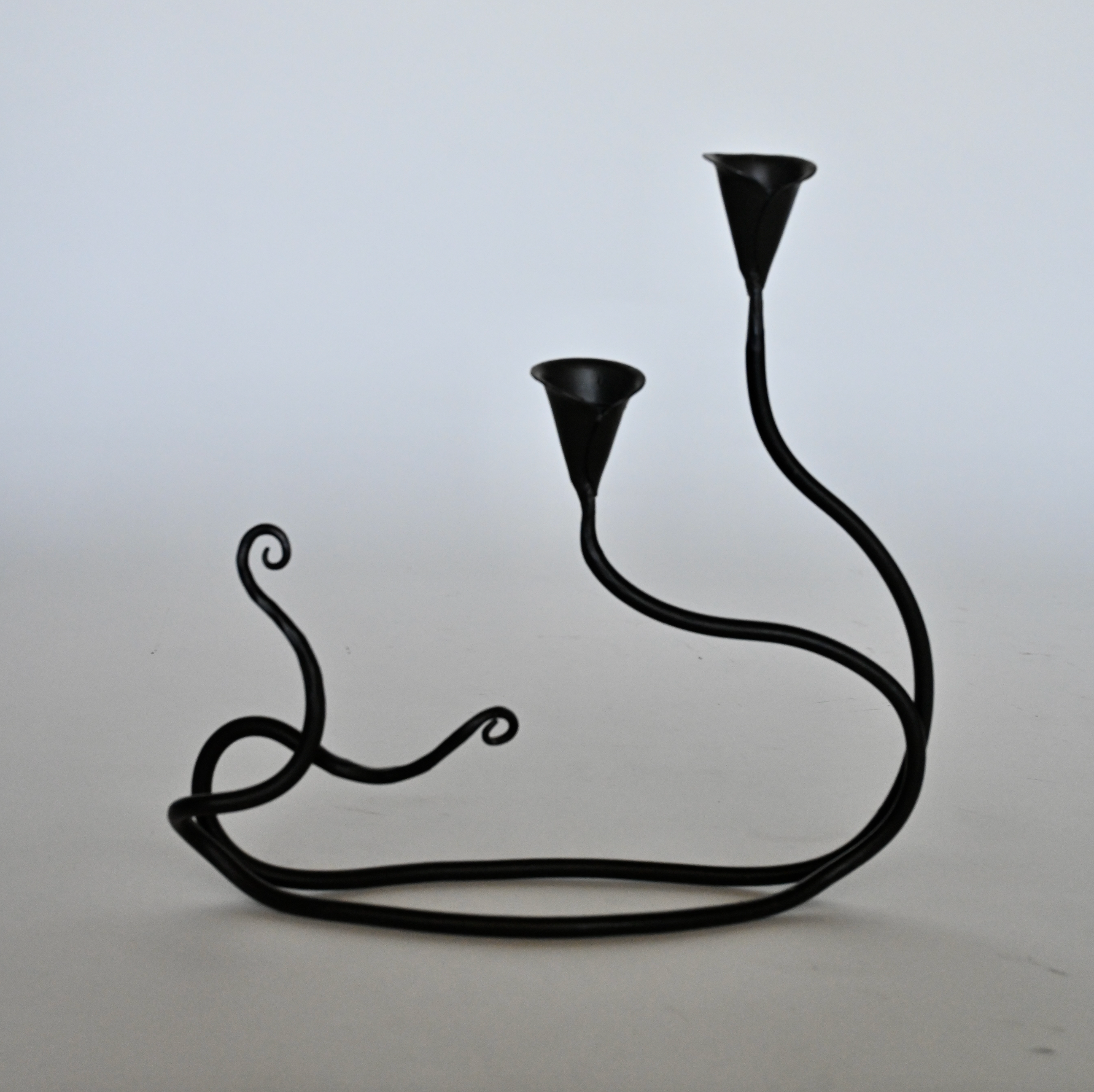 HAND FORGED IRON CANDLEHOLDERS