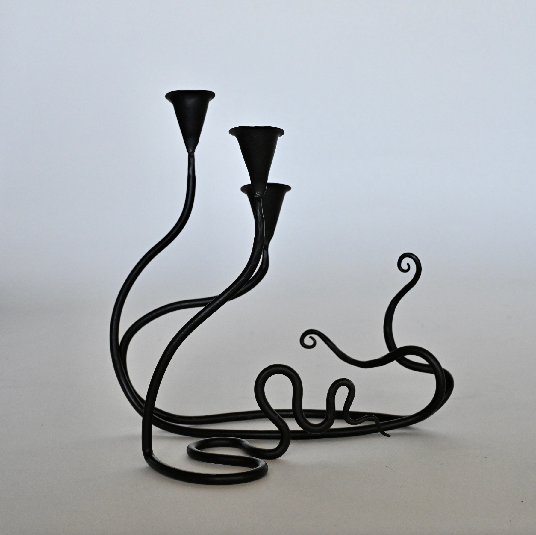 HAND FORGED IRON CANDLEHOLDERS