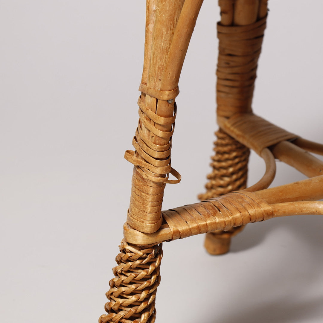 RATTAN SIDE TABLE / STOOL (2 AVAILABLE)