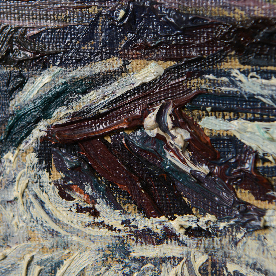 VIEW OF STORMY SEA BAY BY OIDENTIFIERAD KONSTNÄR