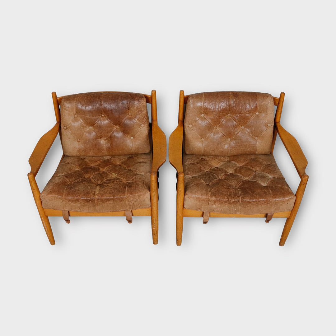 PAIR OF INGEMAR THILLMARK "LACKO" ARMCHAIRS