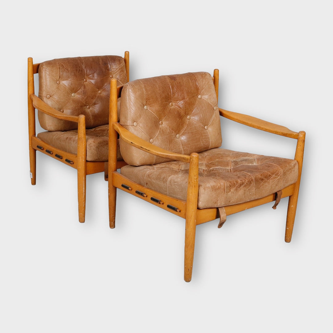 PAIR OF INGEMAR THILLMARK "LACKO" ARMCHAIRS